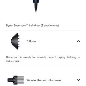 Diffuser for Dyson Supersonic hair dryer  Black